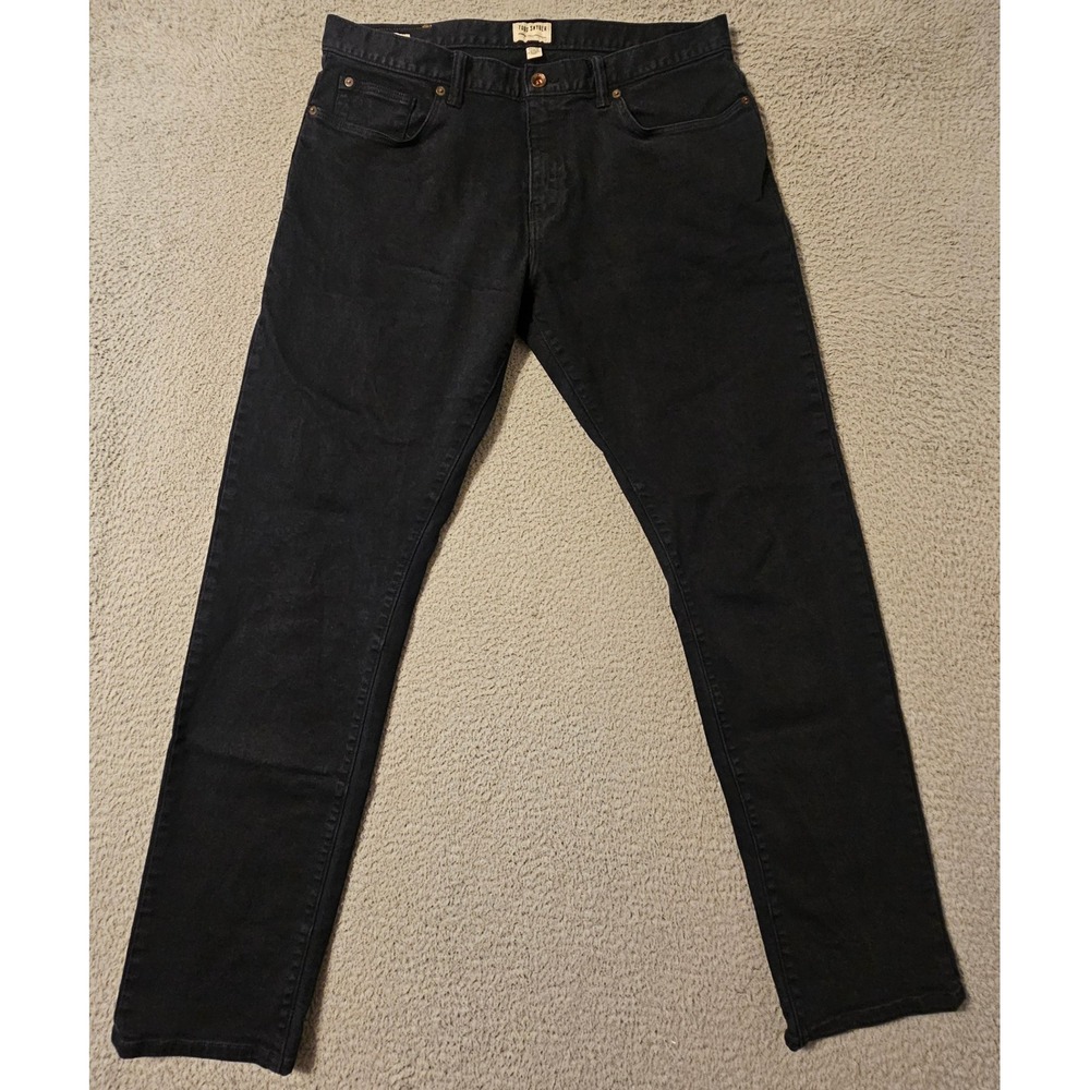 Todd Snyder Mens Slim Fit Dark Navy 5 Pocket Chino Jeans Stretch Denim 35 x 32